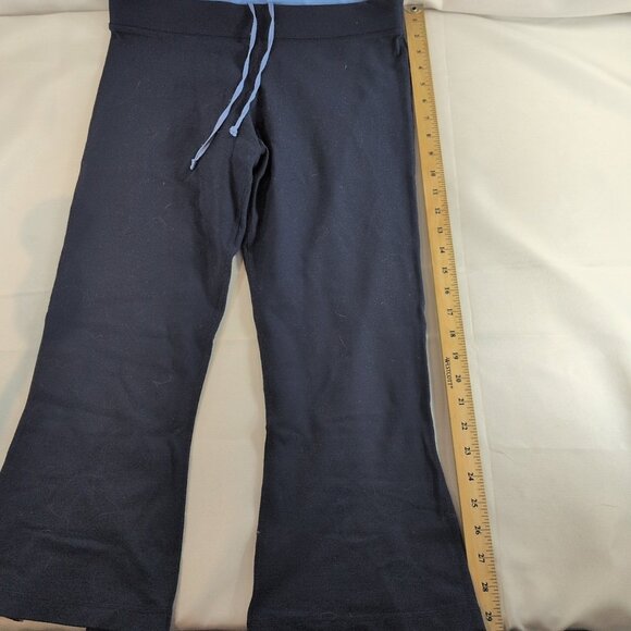 Lululemon Capris Navy Blue Flare Split Leg Drawstring Women's 8 Yoga Active - Picture 9 of 12